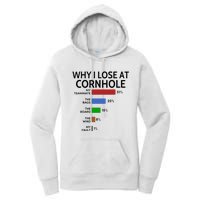 Why I Lose At Cornhole My Teammate 51 The Bags 25 Women's Pullover Hoodie