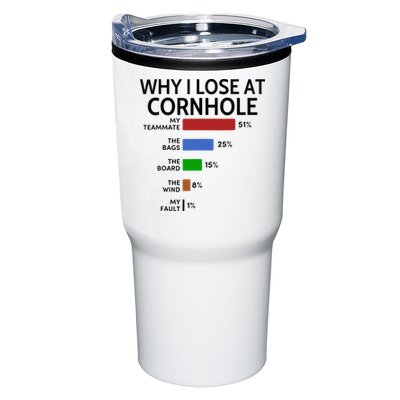 Why I Lose At Cornhole My Teammate 51 The Bags 25 Tumbler