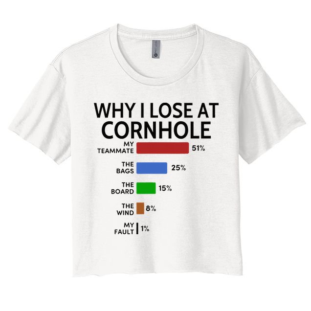 Why I Lose At Cornhole My Teammate 51 The Bags 25 Crop Top
