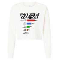 Why I Lose At Cornhole My Teammate 51 The Bags 25 Cropped Pullover Crew