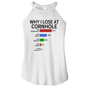 Why I Lose At Cornhole My Teammate 51 The Bags 25 Women's Perfect Tri Rocker Tank