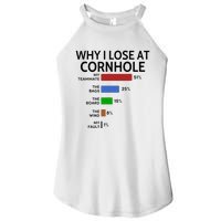 Why I Lose At Cornhole My Teammate 51 The Bags 25 Women's Perfect Tri Rocker Tank