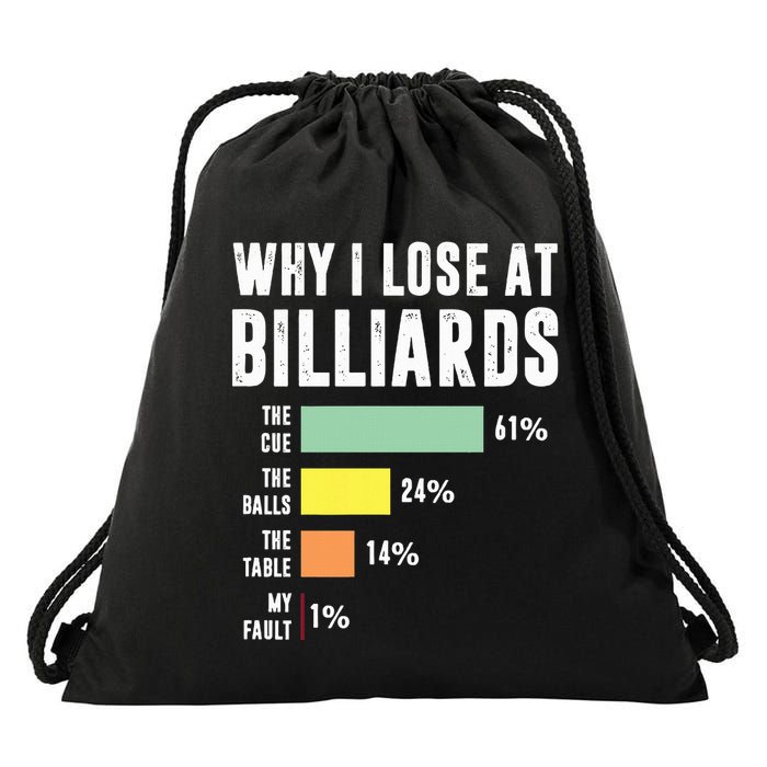 Why I Lose At Billiards Billiards Player Drawstring Bag