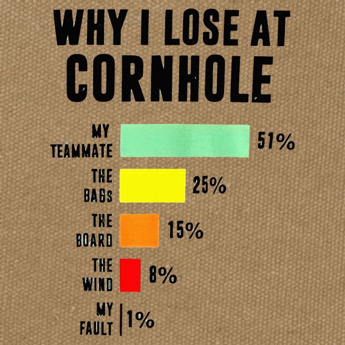 Why I Lose At Cornhole My Teammate 51 The Bags 25 Cotton Canvas Backpack