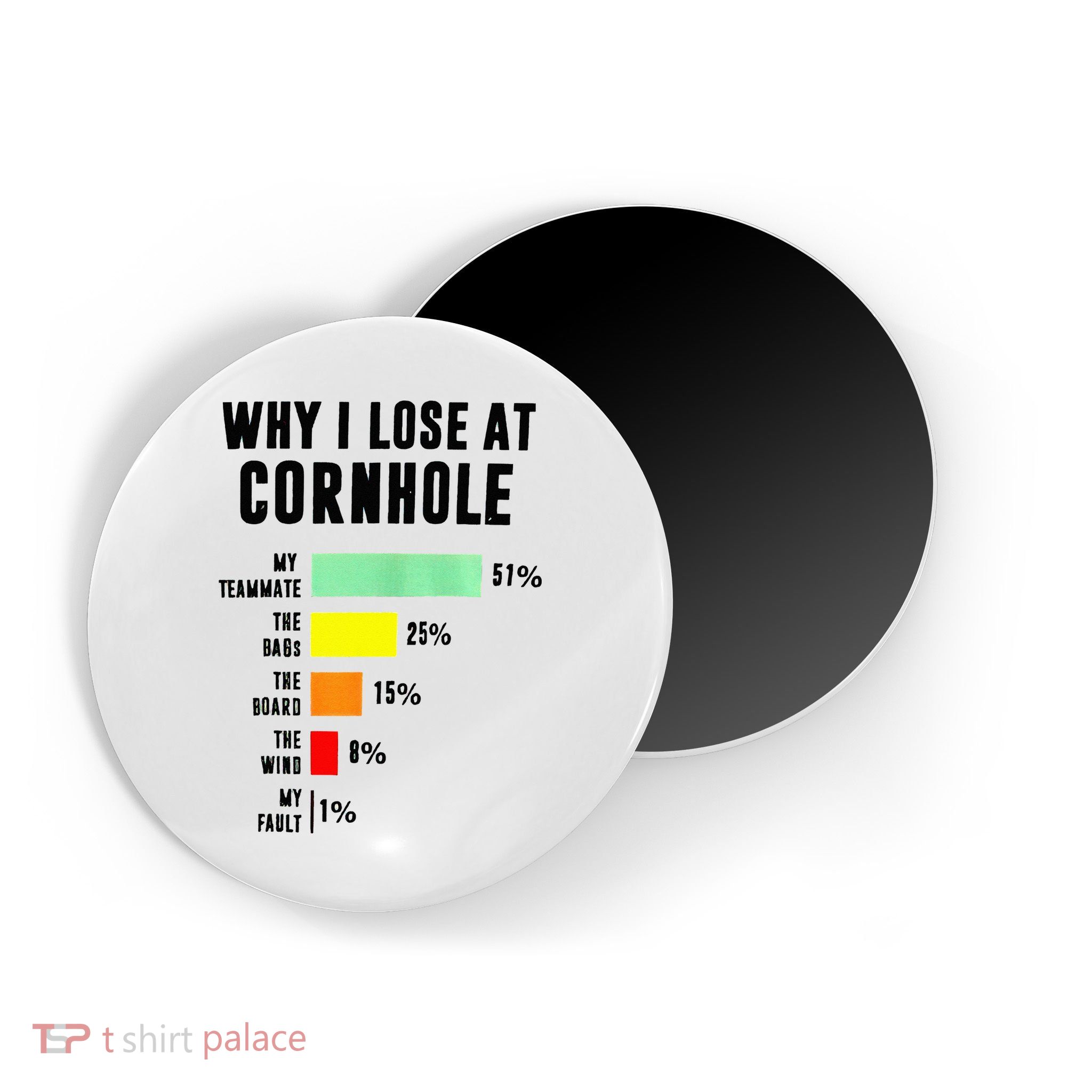 Why I Lose At Cornhole My Teammate 51 The Bags 25 Magnet