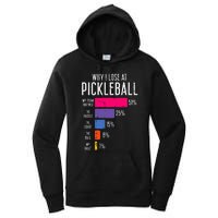 Why I Lose At Pickleball Funny Pickle Ball Women's Pullover Hoodie