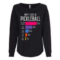 Why I Lose At Pickleball Funny Pickle Ball Womens California Wash Sweatshirt