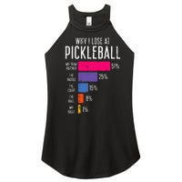 Why I Lose At Pickleball Funny Pickle Ball Women's Perfect Tri Rocker Tank