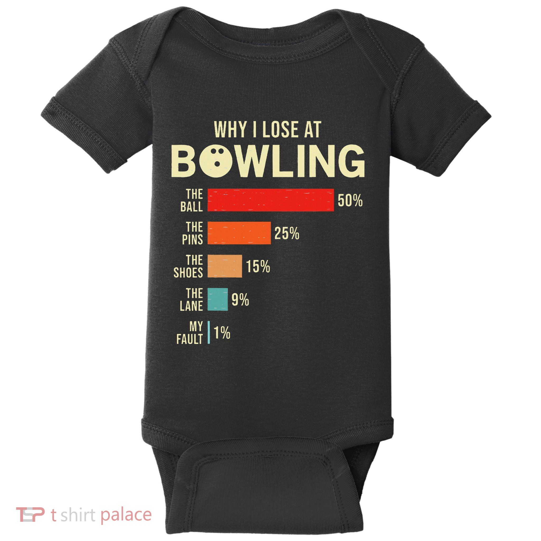 Why I Lose At Bowling Funny Bowler Baby Bodysuit