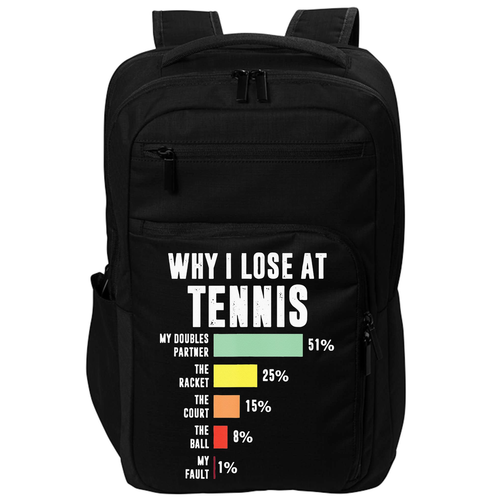 Why I Lose At Tennis Funny Tennis Player Impact Tech Backpack