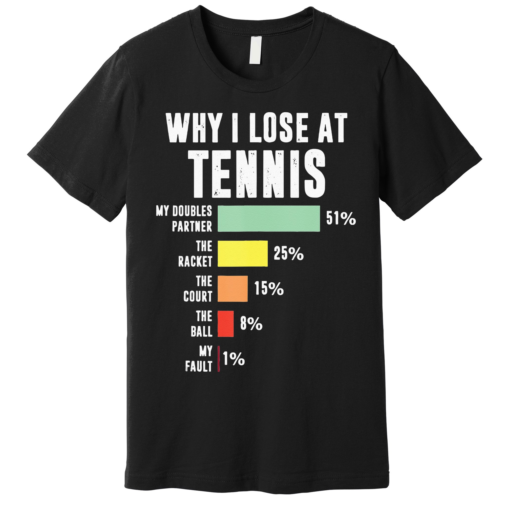 Why I Lose At Tennis Funny Tennis Player Premium T-Shirt
