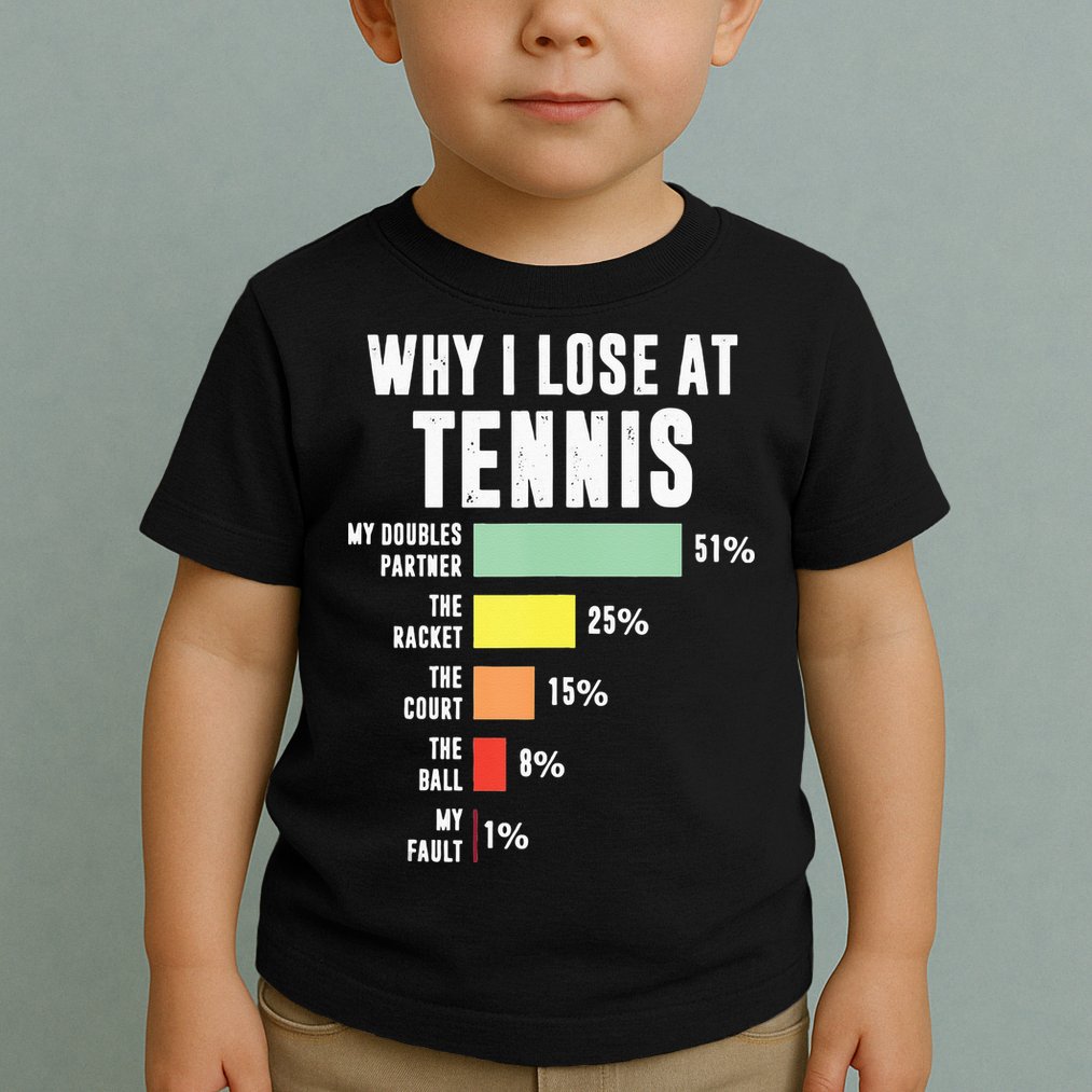 Why I Lose At Tennis Funny Tennis Player Toddler T-Shirt