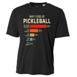 Why I Lose At Pickleball Player Funny Pickleballers Cooling Performance Crew T-Shirt