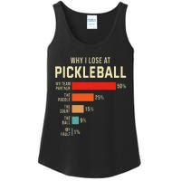 Why I Lose At Pickleball Player Funny Pickleballers Ladies Essential Tank