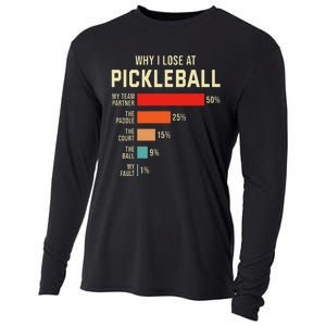 Why I Lose At Pickleball Player Funny Pickleballers Cooling Performance Long Sleeve Crew