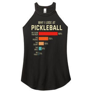 Why I Lose At Pickleball Player Funny Pickleballers Women's Perfect Tri Rocker Tank