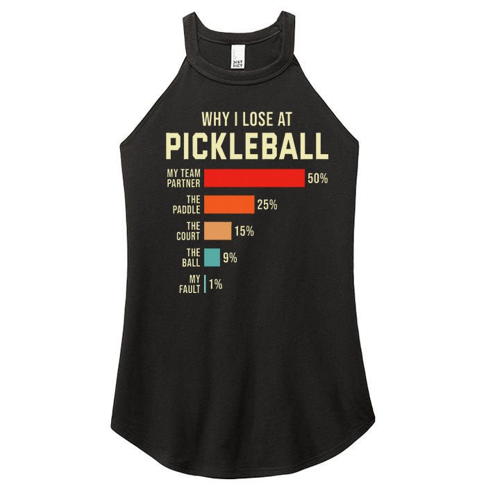 Why I Lose At Pickleball Player Funny Pickleballers Women's Perfect Tri Rocker Tank