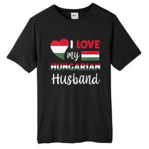 Womens I Love My Hungarian Husband Hungarian Flag Valentines Day Tall Fusion ChromaSoft Performance T-Shirt