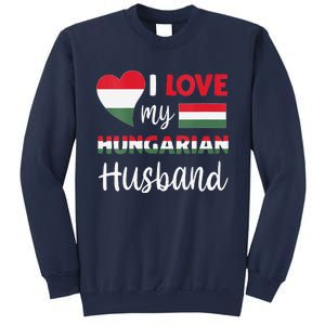 Womens I Love My Hungarian Husband Hungarian Flag Valentines Day Sweatshirt