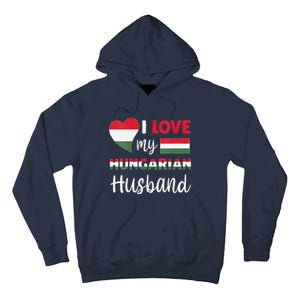 Womens I Love My Hungarian Husband Hungarian Flag Valentines Day Tall Hoodie