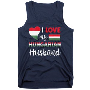 Womens I Love My Hungarian Husband Hungarian Flag Valentines Day Tank Top