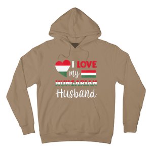 Womens I Love My Hungarian Husband Hungarian Flag Valentines Day Hoodie