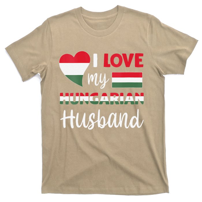 Womens I Love My Hungarian Husband Hungarian Flag Valentines Day T-Shirt