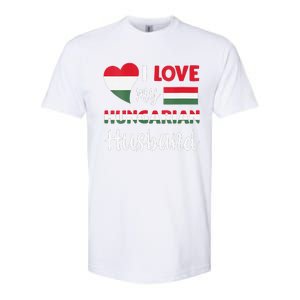 Womens I Love My Hungarian Husband Hungarian Flag Valentines Day Softstyle CVC T-Shirt