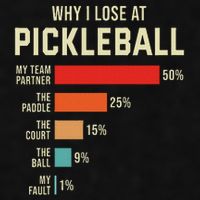 Why I Lose At Pickleball Player Funny Pickleballers Ladies PosiCharge Tri-Blend Wicking Tank