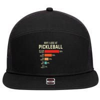 Why I Lose At Pickleball Player Funny Pickleballers 7 Panel Mesh Trucker Snapback Hat