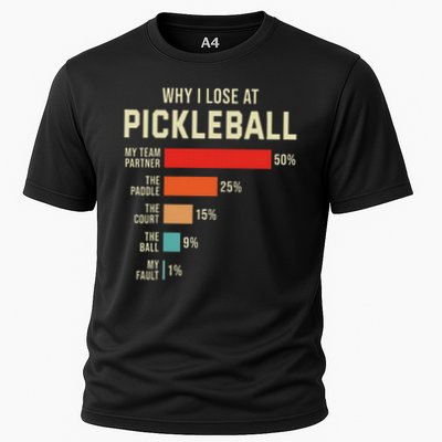 Why I Lose At Pickleball Player Funny Pickleballers Performance Shirt
