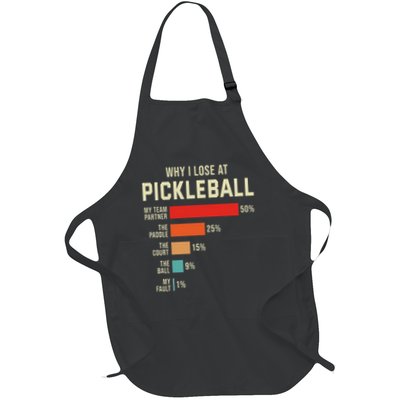 Why I Lose At Pickleball Player Funny Pickleballers Apron