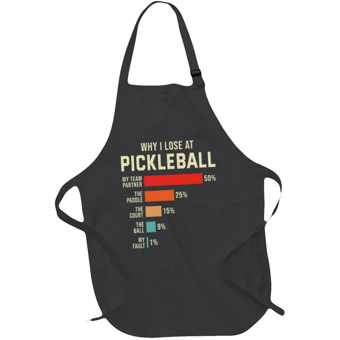 Why I Lose At Pickleball Player Funny Pickleballers Apron