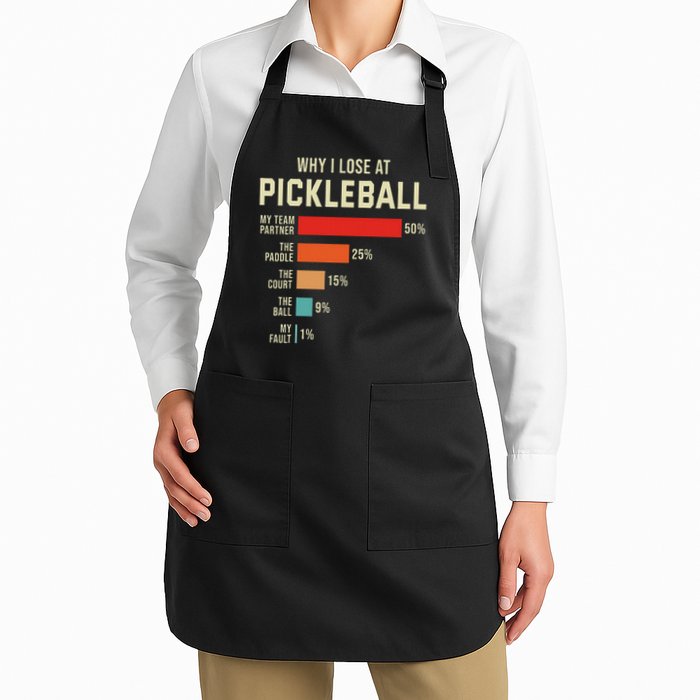 Why I Lose At Pickleball Player Funny Pickleballers Apron