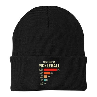 Why I Lose At Pickleball Player Funny Pickleballers Beanie