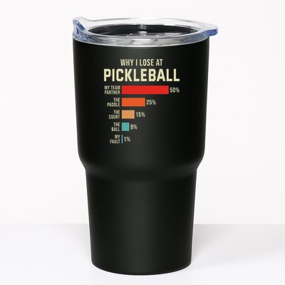 Why I Lose At Pickleball Player Funny Pickleballers Tumbler