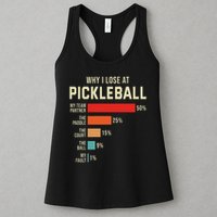 Why I Lose At Pickleball Player Funny Pickleballers Womens Tank Top