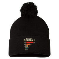 Why I Lose At Pickleball Player Funny Pickleballers Pom Pom 12in Knit Beanie