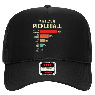 Why I Lose At Pickleball Player Funny Pickleballers Trucker Hat