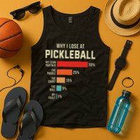 Why I Lose At Pickleball Player Funny Pickleballers Tank Top