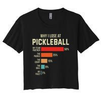 Why I Lose At Pickleball Player Funny Pickleballers Crop Top
