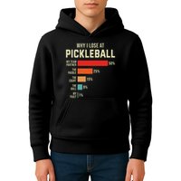 Why I Lose At Pickleball Player Funny Pickleballers Kids Hoodie