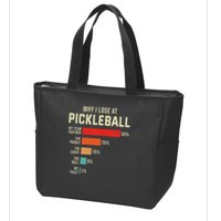 Why I Lose At Pickleball Player Funny Pickleballers Zip Tote Bag