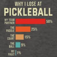 Why I Lose At Pickleball Player Funny Pickleballers Vector Backpack