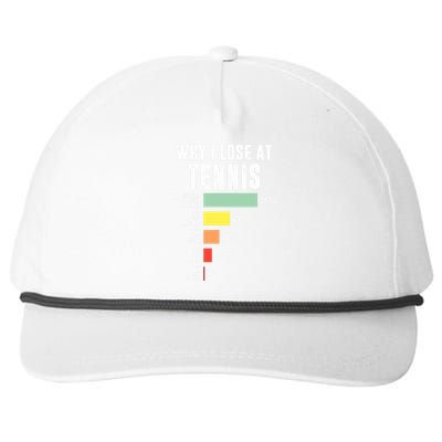 Why I Lose At Tennis, Funny Tennis Player Snapback Five-Panel Rope Hat