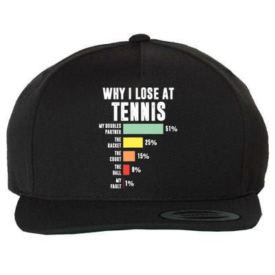 Why I Lose At Tennis, Funny Tennis Player Wool Snapback Cap