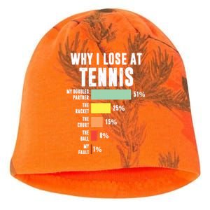 Why I Lose At Tennis, Funny Tennis Player Kati - Camo Knit Beanie