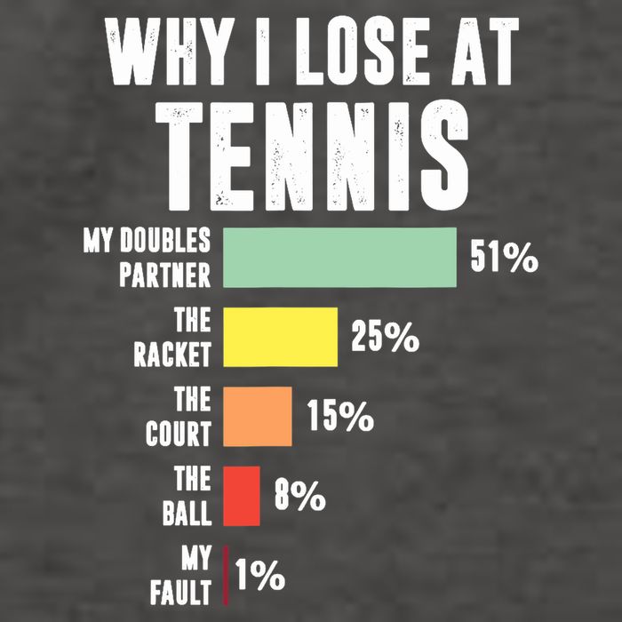 Why I Lose At Tennis, Funny Tennis Player Vector Backpack