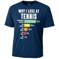 Why I Lose At Tennis, Funny Tennis Player Cooling Performance Crew T-Shirt