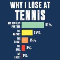 Why I Lose At Tennis, Funny Tennis Player Cooling Performance Crew T-Shirt